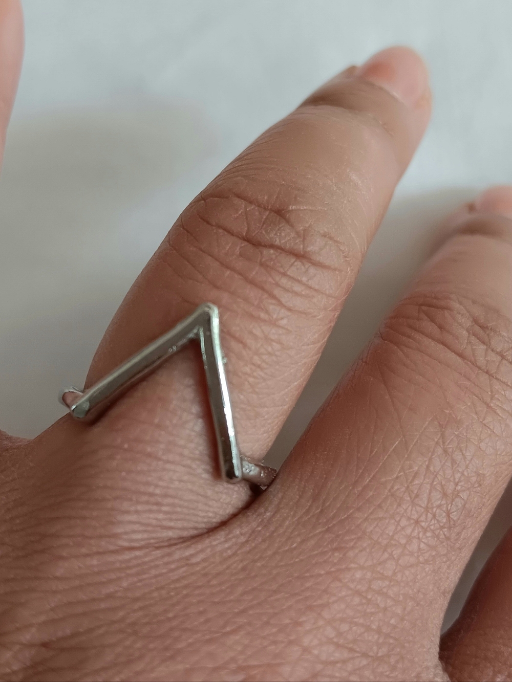 Everyday Wear Geometric Silver Ring Size 6